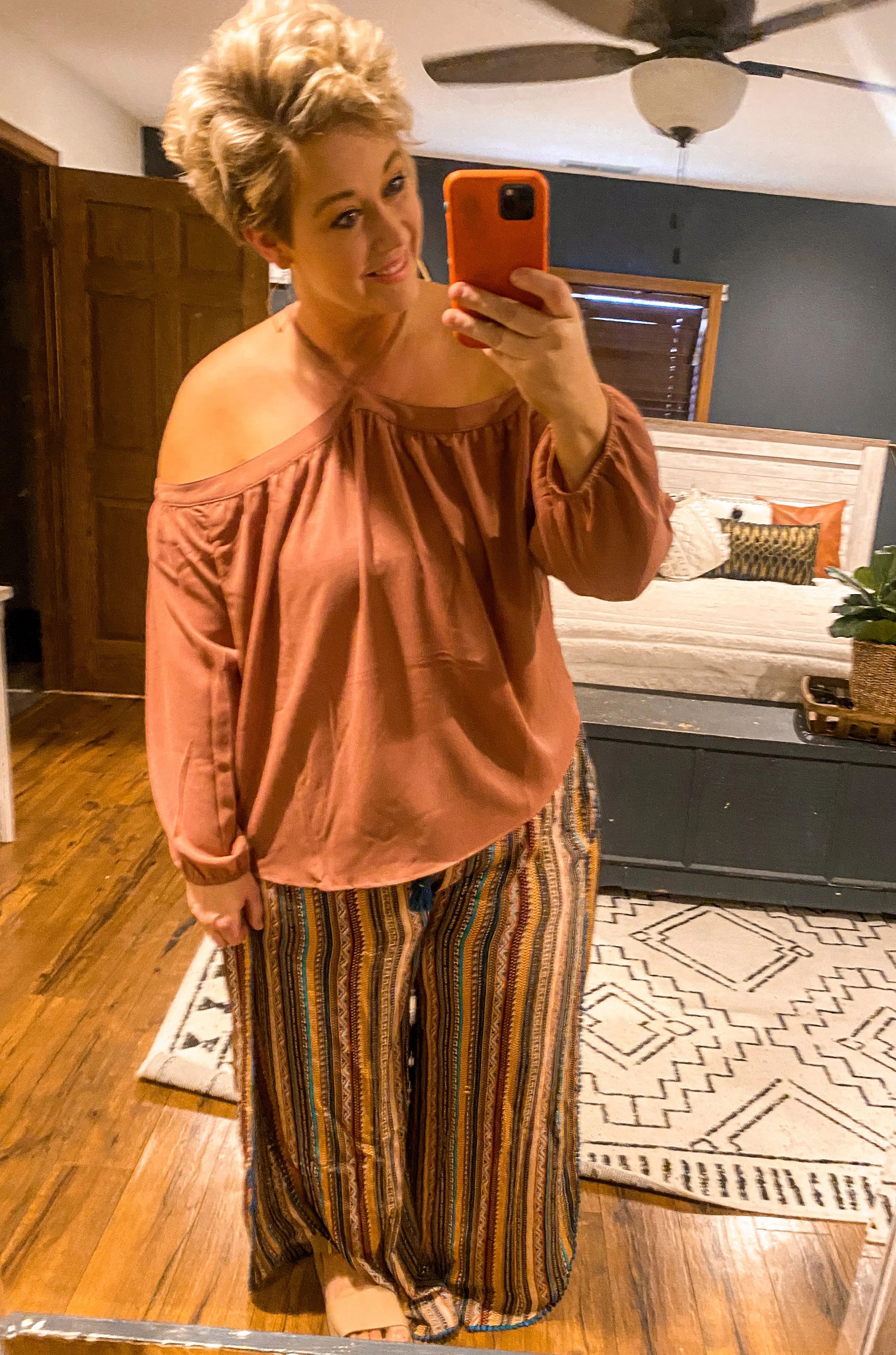 Mauve Off the Shoulder Top