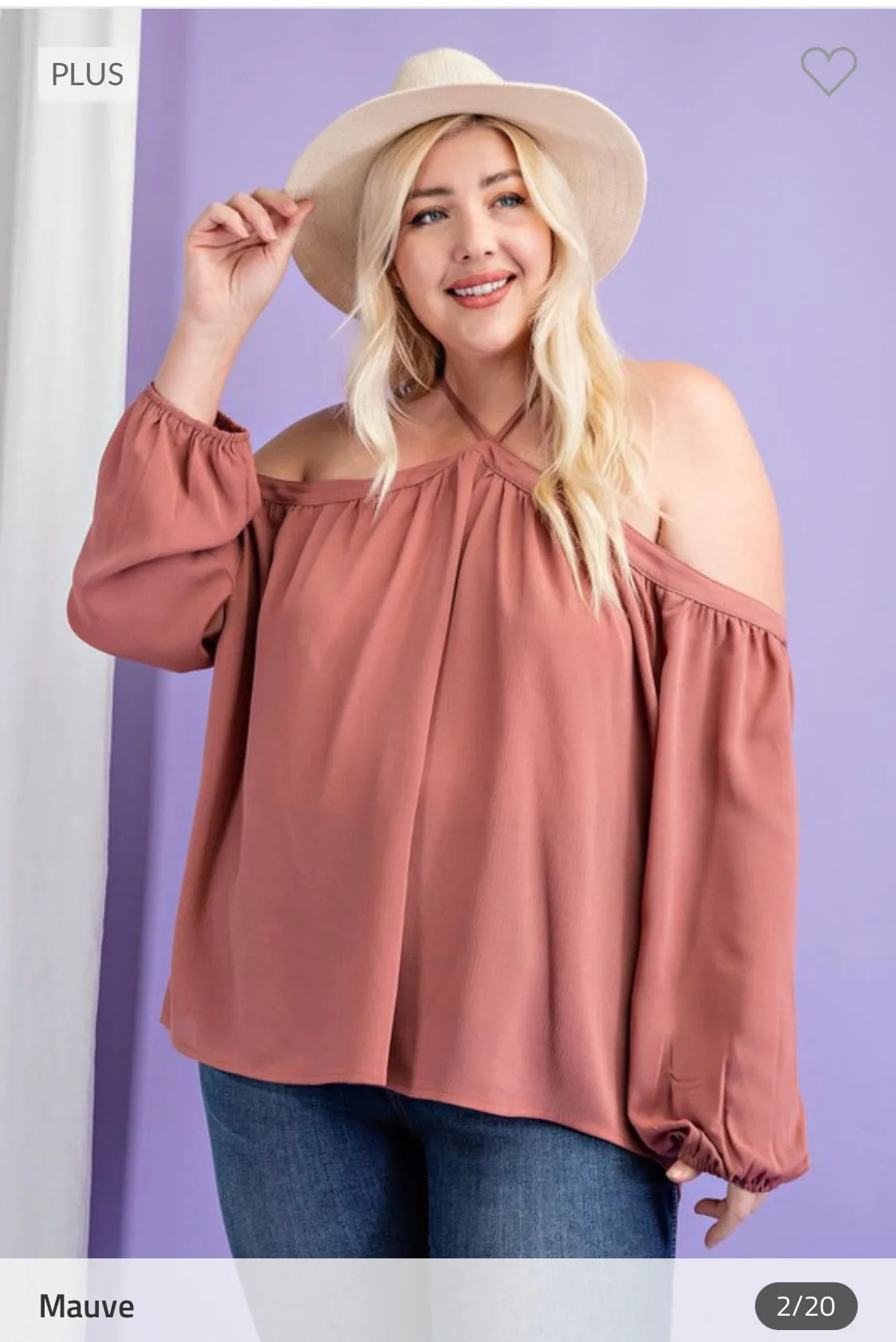 Mauve Off the Shoulder Top