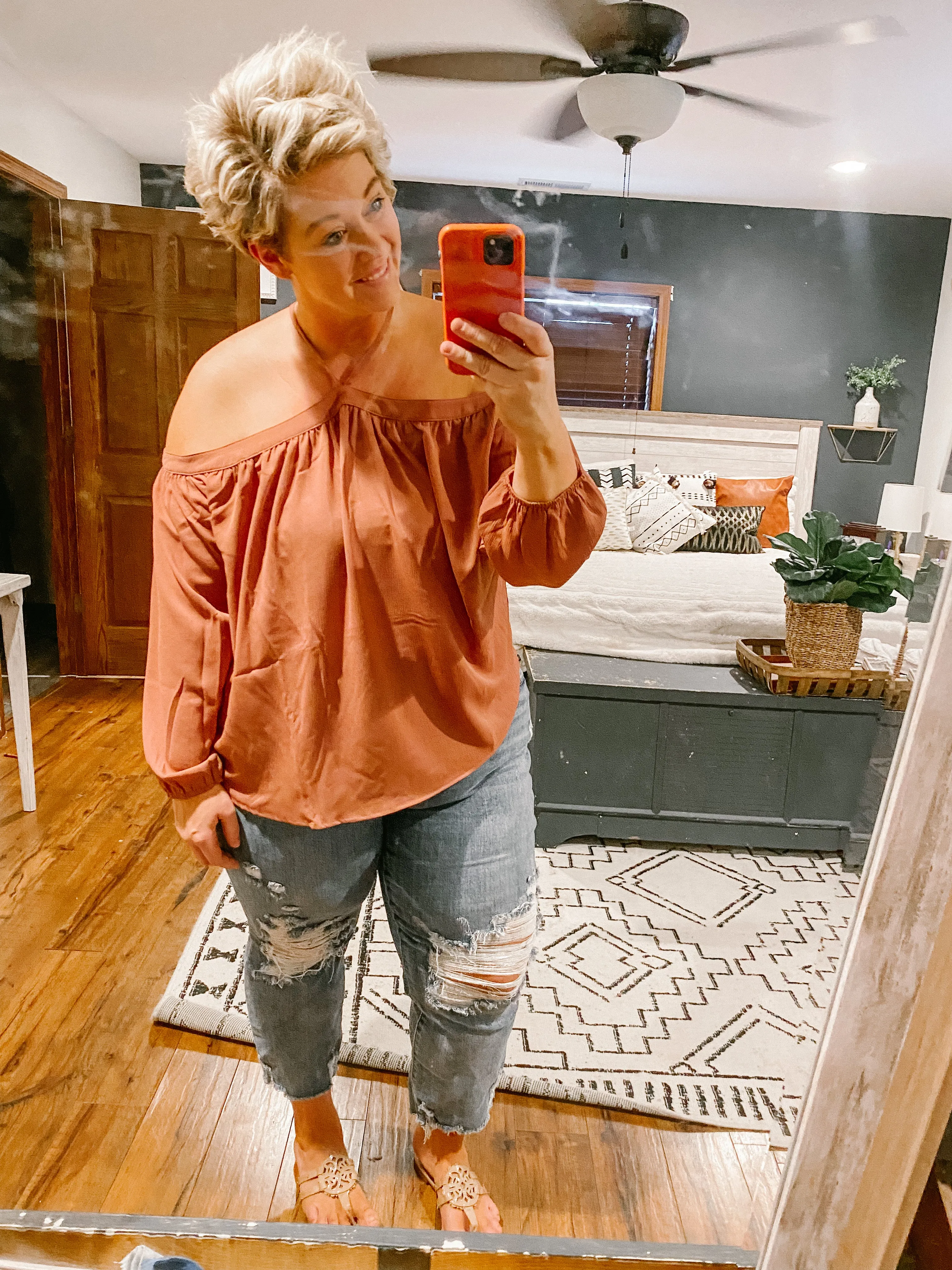 Mauve Off the Shoulder Top